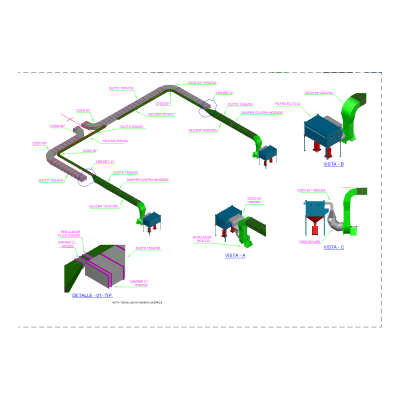 Ductos presurizacion 3d