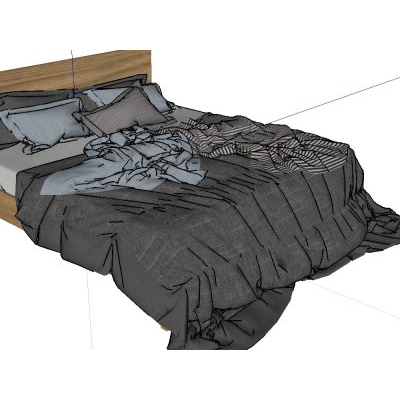 Cama en sketchup pro skp