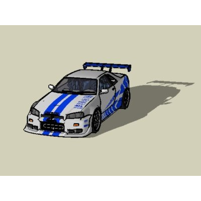Nissan skyline car - 3d model