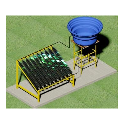 Calentador de agua solar 3d