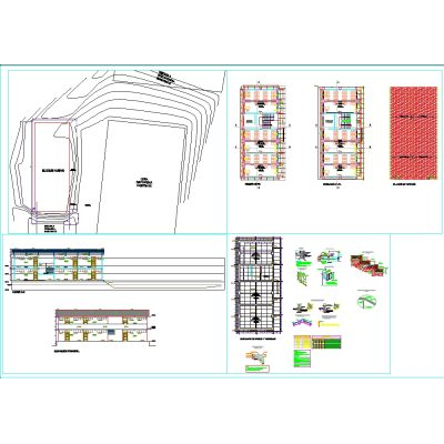 Planos arquitectónicos de colegio escolar