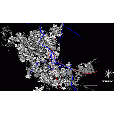 Es el plano de la ciudad de tepic; nayarit
