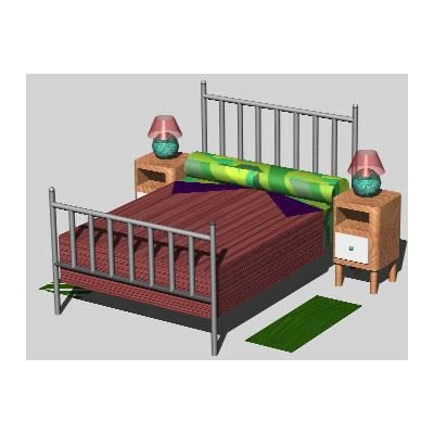 Cama matrimonio 3d