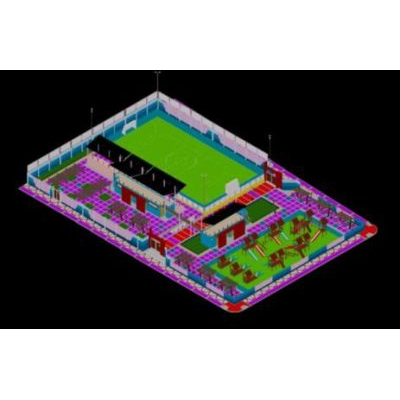 Campo deportivo 3d