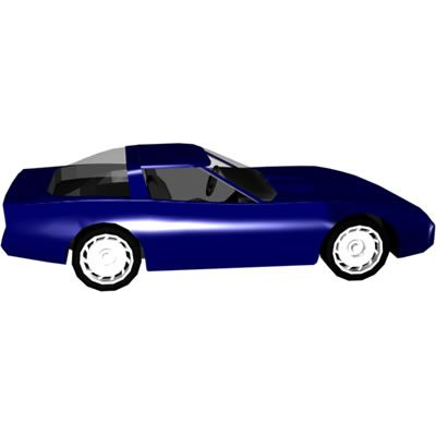 3d car with applied materials