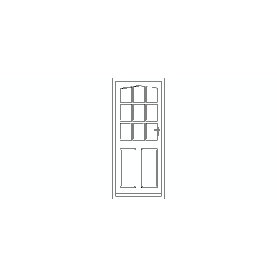 Puerta Cristalera En Alzado, Modelo 11