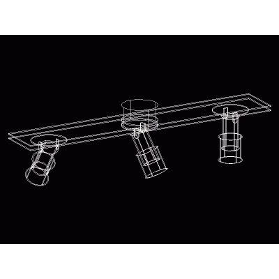 Triple spot 3d lamp