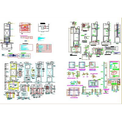 Plano estructural de tanque elevado