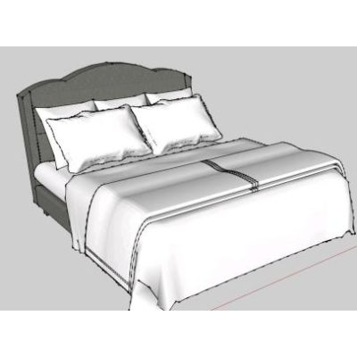Cama dos plazas 3d skp