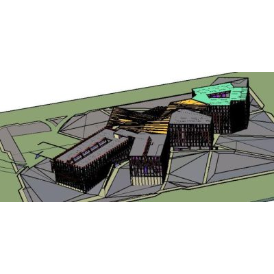 Centro cultural y deportivo 3d