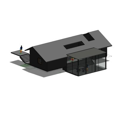 Proyecto cabana de retiro en revit  2018