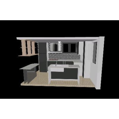 Cocina blanco y negro