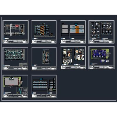 Edificio de 9 apartamentos - autocad