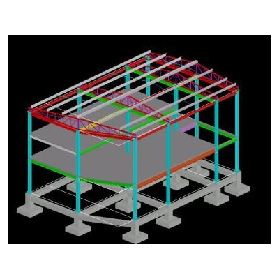 capannone industriale 3d
