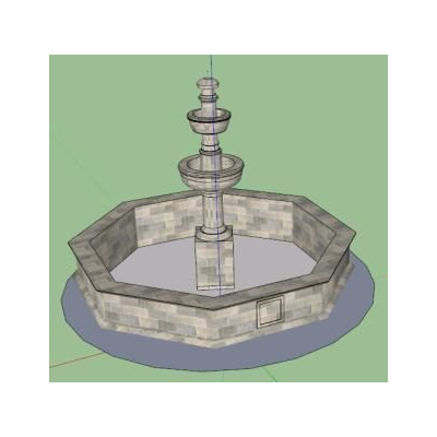 Pileta - fuente 3d