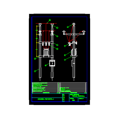 Medium voltage electrical substation - bi pole - aerial