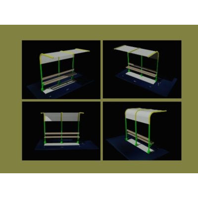 Paradero de bus 3d