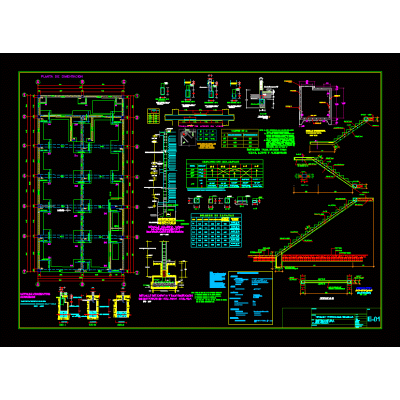 Estructura de cimentacion tienda vivienda