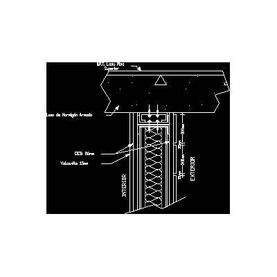 Sistemas constructivos metalcom - dettaglio dell'unione della lastra al soffitto