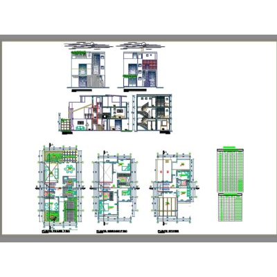 Architectural Plan of Contemporary Housing