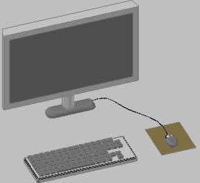 Monitor; teclado e mouse