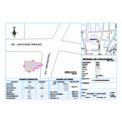 Modelo plano de ubicacion y localizacion