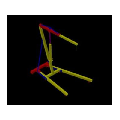 Pluma hidraulica 3d