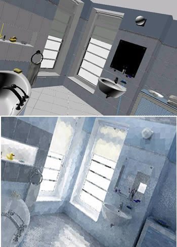 3D-Badezimmer