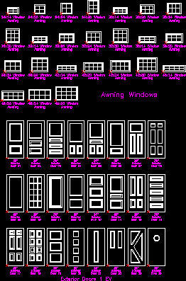 Blocks doors and windows in elevation