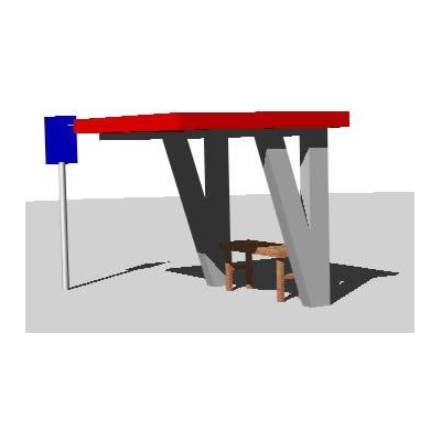 Parada de omnibus 3d