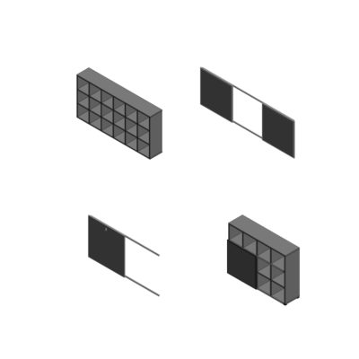 Armarios para oficina en revit familia
