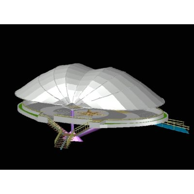 Boulevard design multipurpose space in autocad