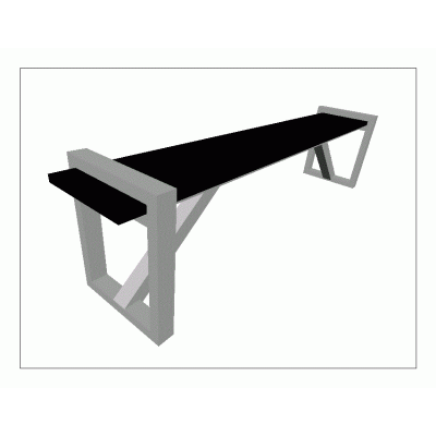 Banqueta larga de estructura