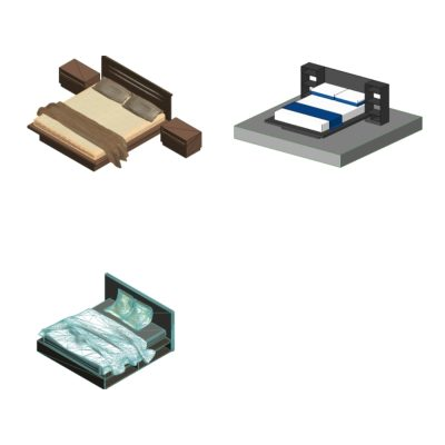Mobiliario de camas- hatacion para revit