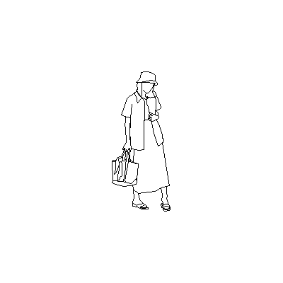 Figura femminile in elevazione