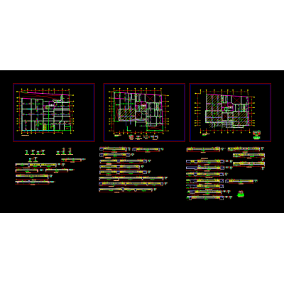 Plano estructural de vivienda multifamiliar