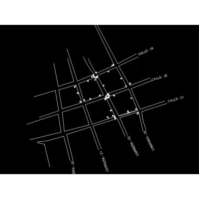 Senales de transito ubicadas en plano