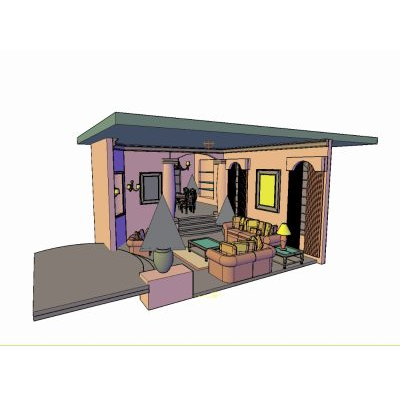 Sala de estar 3d
