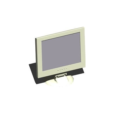 Monitor plano 3d con materiales