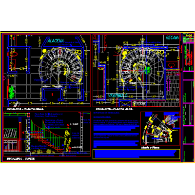Escalera residencial - curva