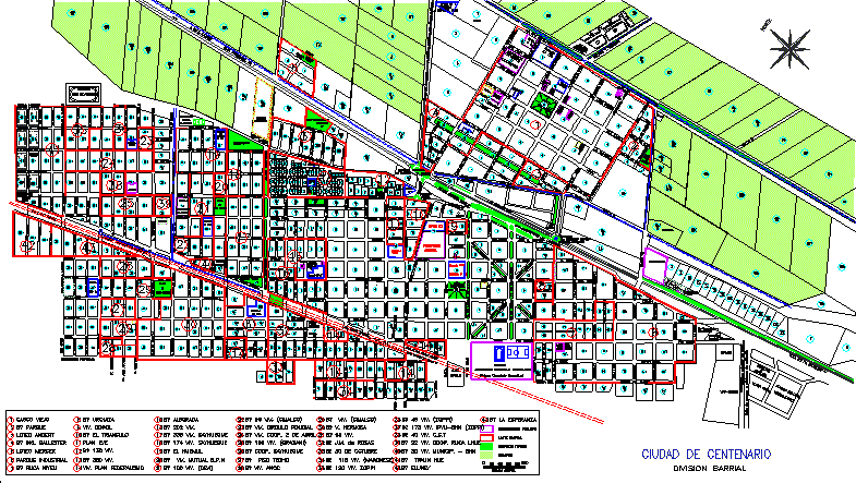 Mapa cadastral do centenário - neuquén;