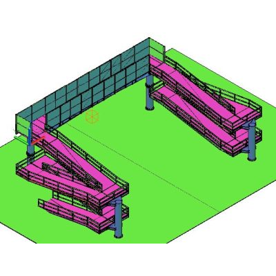 Puente peatonal 3d