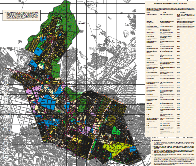 Plan d'Urbanisme de la Délégation de Gustavo A Madero