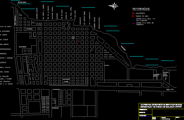 Mappa della città di San Javier