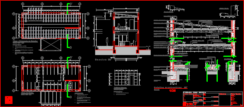 Detalhe da construção entre pisos