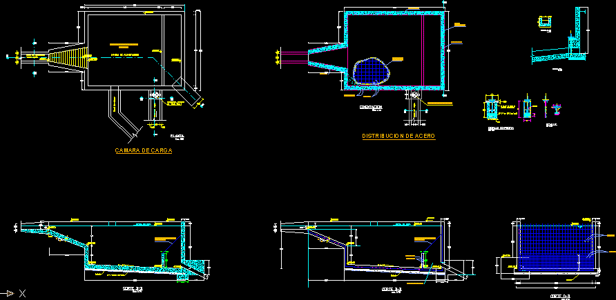 Camera di carico acqua - presa acqua