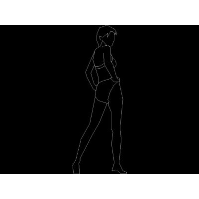Silhouette di una ragazza sulla spiaggia in elevazione