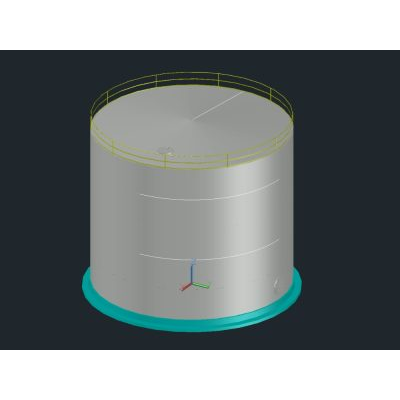 Estanque de almacenamiento de líquido 3d