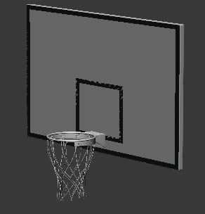 Modell eines Basketballkorbs