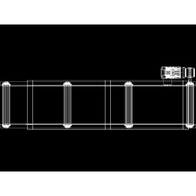 Mesa transportadora con perfiles normalizados